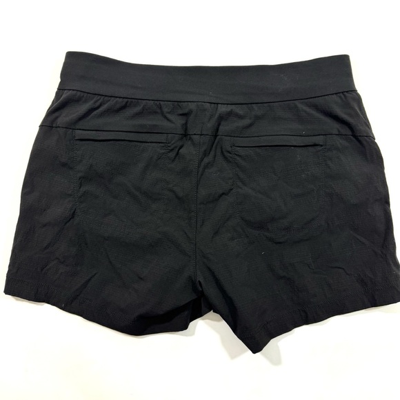 Athleta Trekkie 4 Inch Shorts Black Ripstop Size 8 - Picture 2 of 7